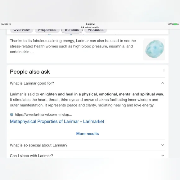 Sterling silver Larimar ring - Picture 5 of 8